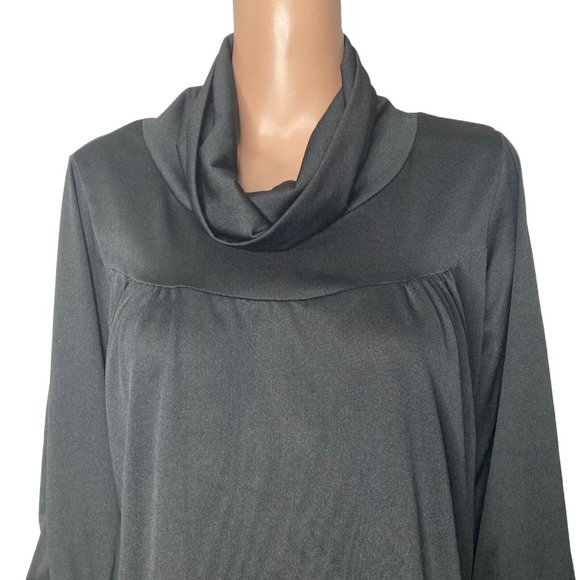 Vintage Avon Blouse Womens Size 8L Medium Black Turtleneck - Picture 7 of 12